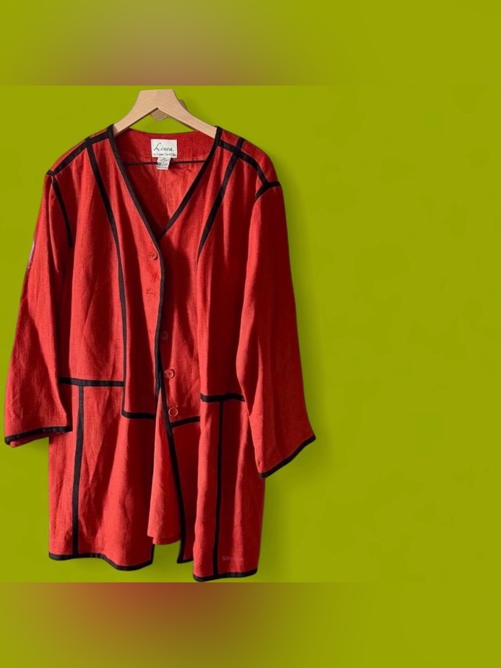 Linea by Louis Dell'Olio Red Linen coat